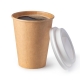 Single wall Heavy duty Kraft Paper Cup with Lid -1000 Pcs