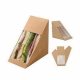 Kraft Sandwich Wedge Box With Window-500 Pcs